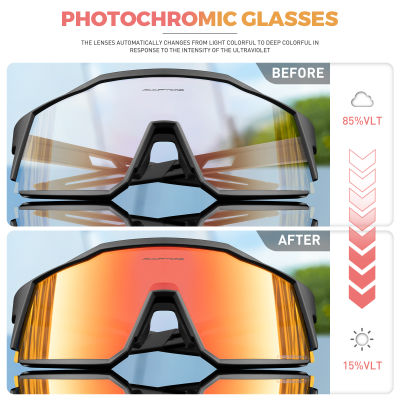 ขี่จักรยานแว่นกันแดดสีแดง P Hotochromic แว่นตากีฬากลางแจ้งผู้ชาย Cycl แว่นตาภูเขาจักรยานขี่แว่นตาป้องกันแว่นตา