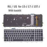 คีบอร์ดอารบิกรัสเซียอเมริกาสำหรับอุปกรณ์เติมหมึก HP 15-J 17-J 15T-J 15Z-J 17T-J 15-J000 17-J000 15T-J100 15Z-J100แล็ปท็อป17T-J000มี Backlit