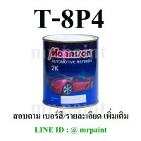 (T-8P4) สีพ่นรถยนต์ มอร์ริสัน Morrison 2K - Dark Blue Pearl 8P4 - Toyota - ขนาดบรรจุ 1 ลิตร