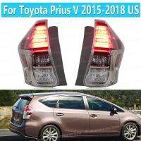 Oiozkhjue 528ไฟไฟติดรถยนต์ไฟสำหรับโตโยต้าไฟท้ายรถ Prius V US 2015 2016 2017 2018เลี้ยวด้านหลังหยุดเบรกไฟขับขี่