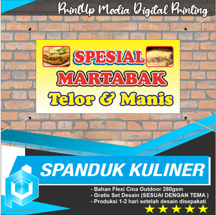 CETAK SPANDUK BANNER BALIHO PAMPLET MARTABAK MANIS TERMURAH FREE DESAIN CUSTOM Lazada Indonesia