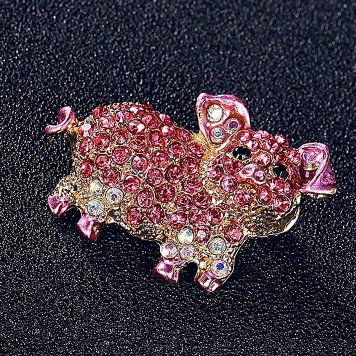 fashion-women-rhinestone-inlaid-pig-brooch-pin-corsage-bag-badge-cloth-jewelry-accessory