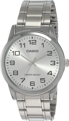 Casio #MTP-V001D-7B Mens Standard Stainless Steel Easy Reader Silver Dial Watch