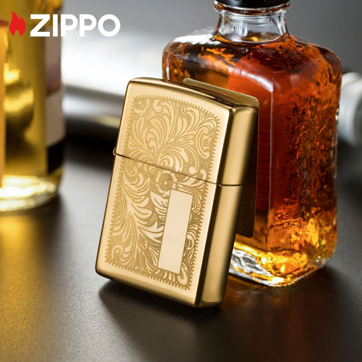 zippo-venetian-design-high-polish-brass-pocket-lighter-zippo-352bการออกแบบสไตล์เวนิส-ไฟแช็กไม่มีเชื้อเพลิงภายใน