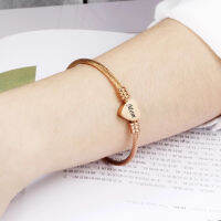 【cw】Customize Mom Gift Heart Charm celets New Stainless Steel Cuff Jewelry celet Bangle For Friends Family Drop Shipping