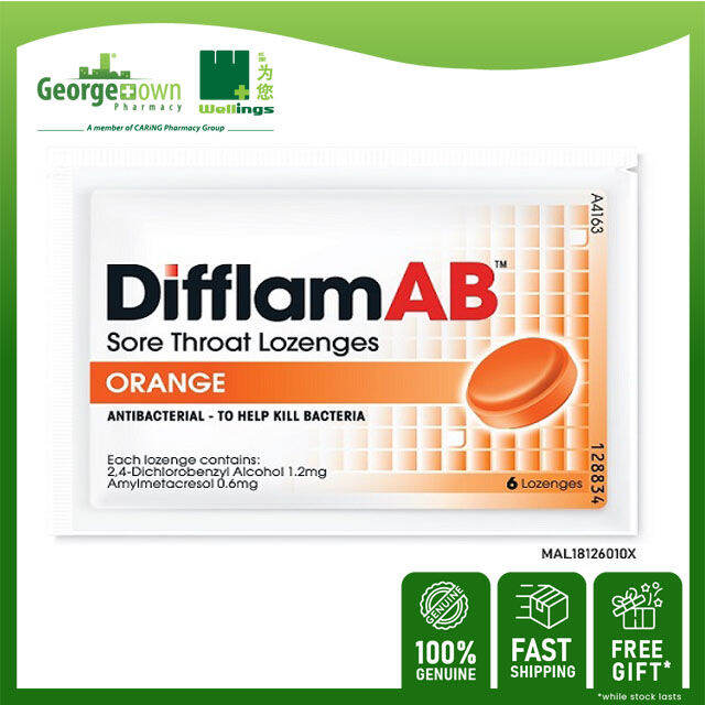 DIFFLAM AB LOZENGES ORANGE 6S | Lazada