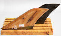 Sol Fins Handmade Wood, Carbon Fiber, and Fiberglass Surfing/Surfboard Fins - Twin 2 Fin Set FCS 1/2 Compatible