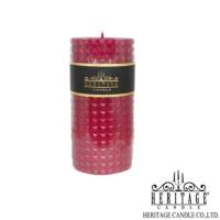 เทียน Pillar Candle Pyramid Design  เทียนประดิษฐ์ ลายปิรามิด สีแดง ขนาด 3 นิ้ว x 6 นิ้ว (1 ต้น ราคาพิเศษ 340 บาท)