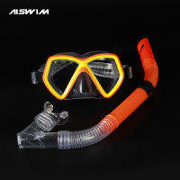 ชุดแว่นดำน้ำ+สนอร์เกิล แว่นตาว่ายน้ำผู้ใหญ่ swimming frog goggles หน้ากากดำน้ำ