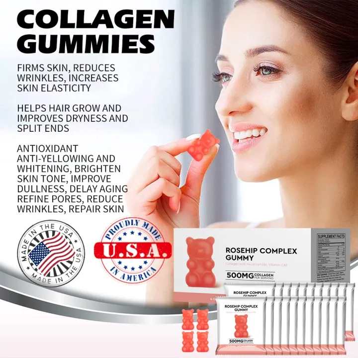 Collagen Gummies With Niacinamide Collagen Supplements Help Hair And