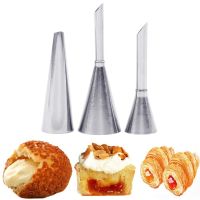 【hot】卐  3Pcs/Set Puff Piping Nozzles Icing Nozzle Tips Filling Mouth Decoration Tools