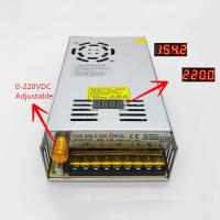 สวิตช์จ่ายไฟสลับปรับได้480W 2.2A 0-220V HJS-480-0-220 SMPS ควบคุม DC พร้อมจอแสดงผลดิจิตอล110/220VAC