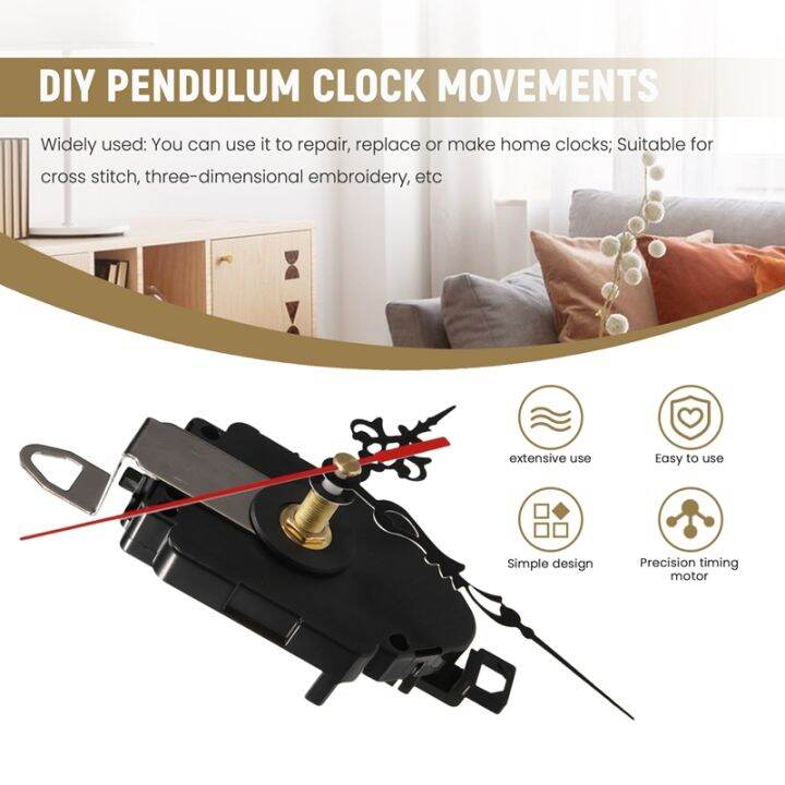 diy-quartz-pendulum-clock-movement-mechanism-with-2-pairs-of-hands-wall-quartz-clock-repair-tool-parts-replacement