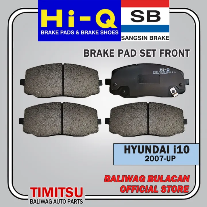 BRAKE PADS FRONT SET HYUNDAI i10 2007UP KIA PICANTO 20042010 PART NO