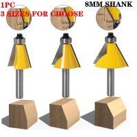 1pc 8mm Shank 15 / 22.5 / 30 องศา Chamfer / Bevel Edging Router Bit Set Cutters สําหรับไม้