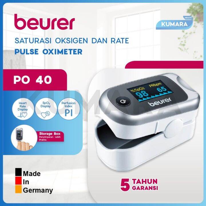 BEURER Pulse Oximeter With PI PO 40 / Alat Saturasi Oksigen Beurer