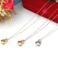 jewery33 k260 สร้อยคอสแตนเลส 3สี ถุงทอง