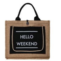 ☼กระเป๋าถือ กระเป๋าผ้ากระสอบ กระเป๋าแฟชั่นHello weekend(GC-131)✴