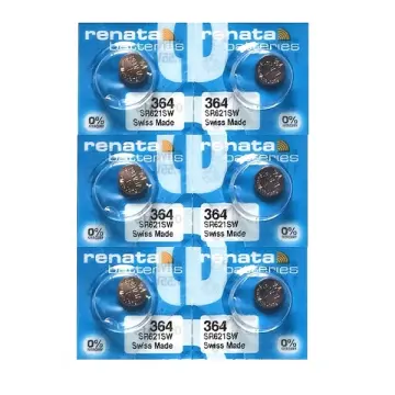 6 Renata Silver Oxide Watch Batteries For Renata 377 Button Cell