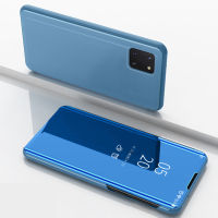 Samsung Galaxy Note10 Lite Case, RUILEAN Mirror Plating Hard PC +PU Leather Translucent Standing View Casing Cover for Samsung Galaxy Note10 Lite