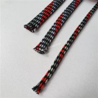 PET Cable Sleeves 4mm/8mm/12mm Red gray PP Cotton yarn elasticity Braid Wire snakeskin protect Nylon mesh signal cable sets Electrical Circuitry Parts