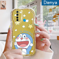 เคส Dienya สำหรับ Xiaomi Redmi Note 8 Note 8T Note 9เคสการ์ตูนโดราเอมอนน่ารักขอบคลื่นเนื้อครีมกันกระแทกแบบใสนิ่มเคสมือถือโปร่งใสลายกล้องถ่ายรูปที่สร้างสรรค์สีอ่อนโยนฝาครอบป้องกัน