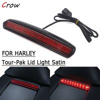 For Harley Electra Glide Low CVO Road Glide Ultra Limited Low Tri Glide 2014+ LED Motorcycle Black Plated Tour-Pak Cover Light