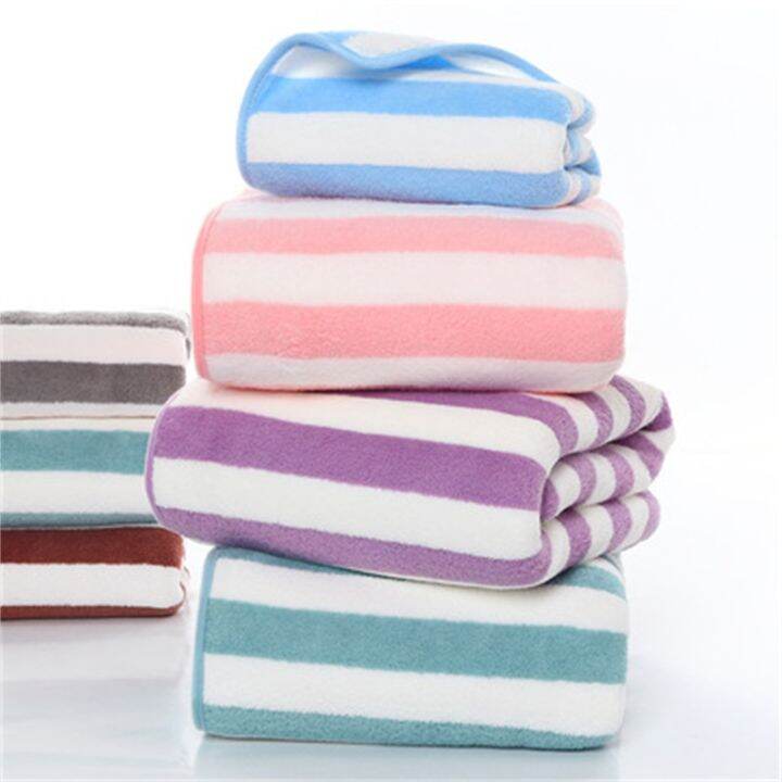 hthe-new-ousehold-bathroom-face-towel-stripe-quick-dry-hair-towel-womens-hand-towel-absorbent-face-towel