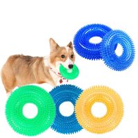 ✴ Durable Dog Chew Toys Rubber Squeaker Aggressive Teeth Cleaning Non Toxic TPR Dog Toys Molar Bite Rubber Chew Ball Accessories