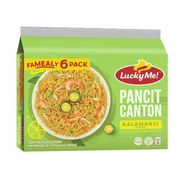 Lucky Me! Pancit Canton Instant Noodles Kalamansi Multipack 6 Packs 80g ...