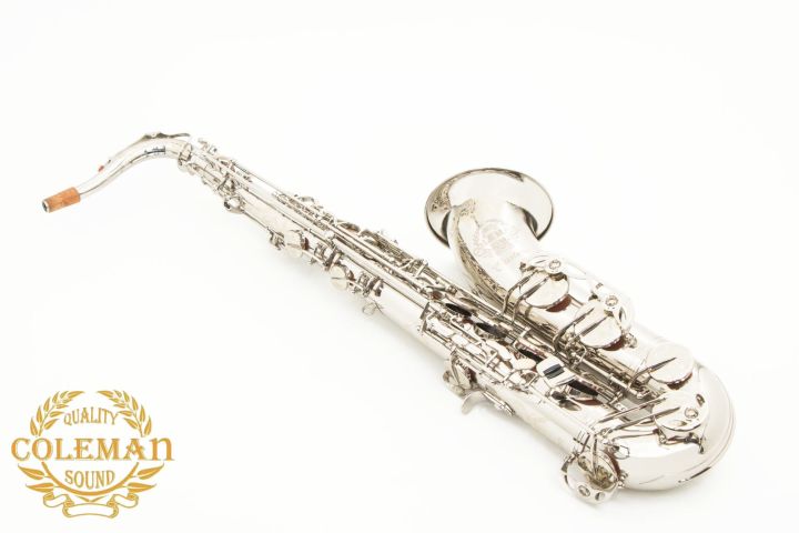 แซกโซโฟน-saxophone-tenor-coleman-clc-553t-nickel-plated