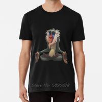 Rafiki T Shirt Baboon Lion Monkey Zen Meditation Ohm Vector Om Yoga Tshirt Men Cotton Tees Tops Harajuku