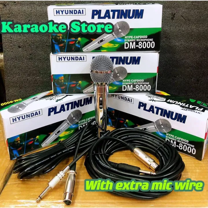 ۞ PLATINUM MIC DM8000 Videoke/Karaoke with extra MICROPHONE WIRE heavy