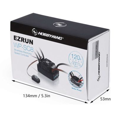 Hobbywing EZRUN WP SC8 120A อุปกรณ์ควบคุมความเร็ว ESC กันน้ํา สําหรับรถบังคับวิทยุ (ส่งจากกรุงเทพ)