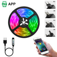 25M 10M 5050 RGB LED Strip Light Waterproof Diode Tape 5M flexible led Ribbon DC 12V Adapter+IR Remote or Bluetooth-compatible