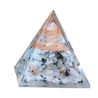 Crystal Pillar Crushed Stone Pyramid Ornaments, Home Crafts Ornaments, Resin Ornaments, Table Ornaments