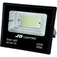 "โปรโมชั่น"JD โคมไฟสปอร์ตไลท์โซลาร์เซลล์ 100W พร้อมรีโมท รุ่น JD88100 แสงเดย์ไลท์"จำนวนจำกัด"