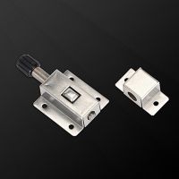 【LZ】 High Quality 201 Stainless Steel Automatic Spring Latch Loaded Push Button 8cm Long Gate Door Lock Trap High Quality