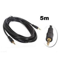 สายออดิโอ AUX (male to male) 3.5มม. ยาว 5 เมตร (สีดำ) สำหรับ PC Speaker, MP3, AUX ,TV, Sound line อุปกรณ์อิเล็กทรอนิกส์ electronic equipment อุปกรณ์เชื่อมต่อ Connecting device