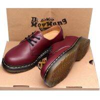 DR.MARTENS ดร.มาร์เทนส์ ดร. Martin 1461 รองเท้าบูทมาร์ติน ข้อสั้น แบบหนัง คลาสสิก 3 รู สําหรับผู้ชาย และผู้หญิง V725