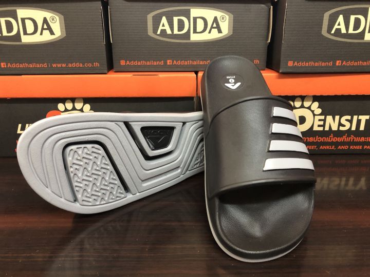 adda-2density-รองเท้าแตะ-รองเท้าลำลอง-สำหรับผู้ชาย-แบบสวม-รุ่น-5td66m1-รุ่นใหม่ล่าสุด-เบอร์-7-9