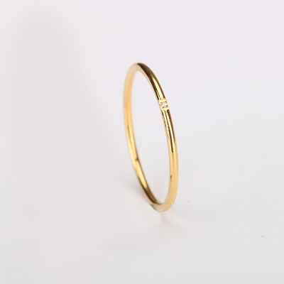 [COD] แฟชั่นใหม่ขายร้อนรอบขดลวด CNC แหวนเพชรหรูหราเบาๆชุบเย็น แหวนทองไทเทเนียมเหล็กแฟนหญิง