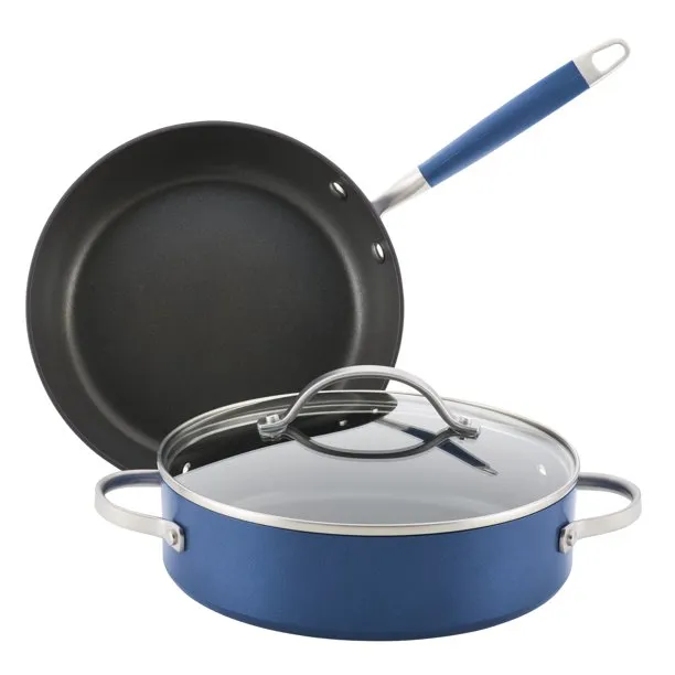 Anolon Advanced Indigo 3Piece Hard Anodized NonStick Cookware Set