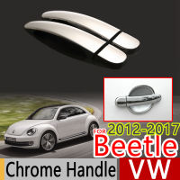 สำหรับ VW Beetle 2012-2017มือจับประตูโครเมี่ยมครอบคลุมตัดชุด2ชิ้นโฟล์คสวาเกนใหม่ด้วงอุปกรณ์เสริมในรถยนต์รถจัดแต่งทรงผม2013 2014