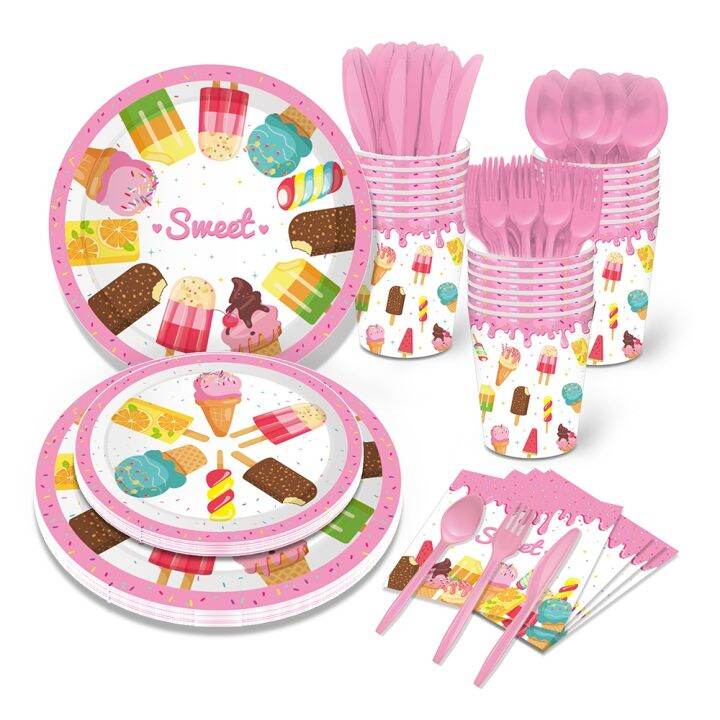 summer-ice-cream-lolly-birthday-party-paper-disposable-tableware-sets-plates-tablecovers-cups-hawaii-baby-shower-party-decors