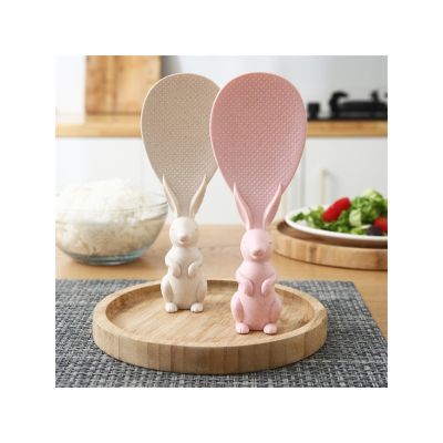 ◎❏﹉ Rice spoon Spoon Vertical rabbit rice spoon non stick rice shovel plastic rice spoon spoon accessoires de cuisine kitchen items