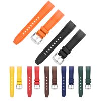 ♟♦◄ Quality Rubber Waterproof Quick Release Watchband 20mm 22mm Black Orange Rubber Strap for Seiko Omega Green Water Ghost