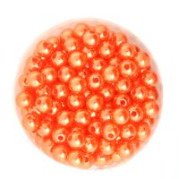 Orange Color Round Approx 260pcs/lot 8mm Dia. Imitation Plastic Pearl Beads Wholesale for You to DIY CN-BSG01-03ORR Beads