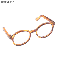 KITTENBABY แว่นตากลมใส9ซม. 1ชิ้นสำหรับของเล่นอุปกรณ์เสริมตุ๊กตาสำหรับตกเเต่ง1/2ชิ้น