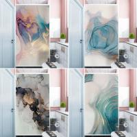 Custom Size Marbling Static Window Film Privacy Non-adhesivefor Bathroom Home Decoration Stained Glass Vinyl Frosted Window Tint Window Sticker and Fi